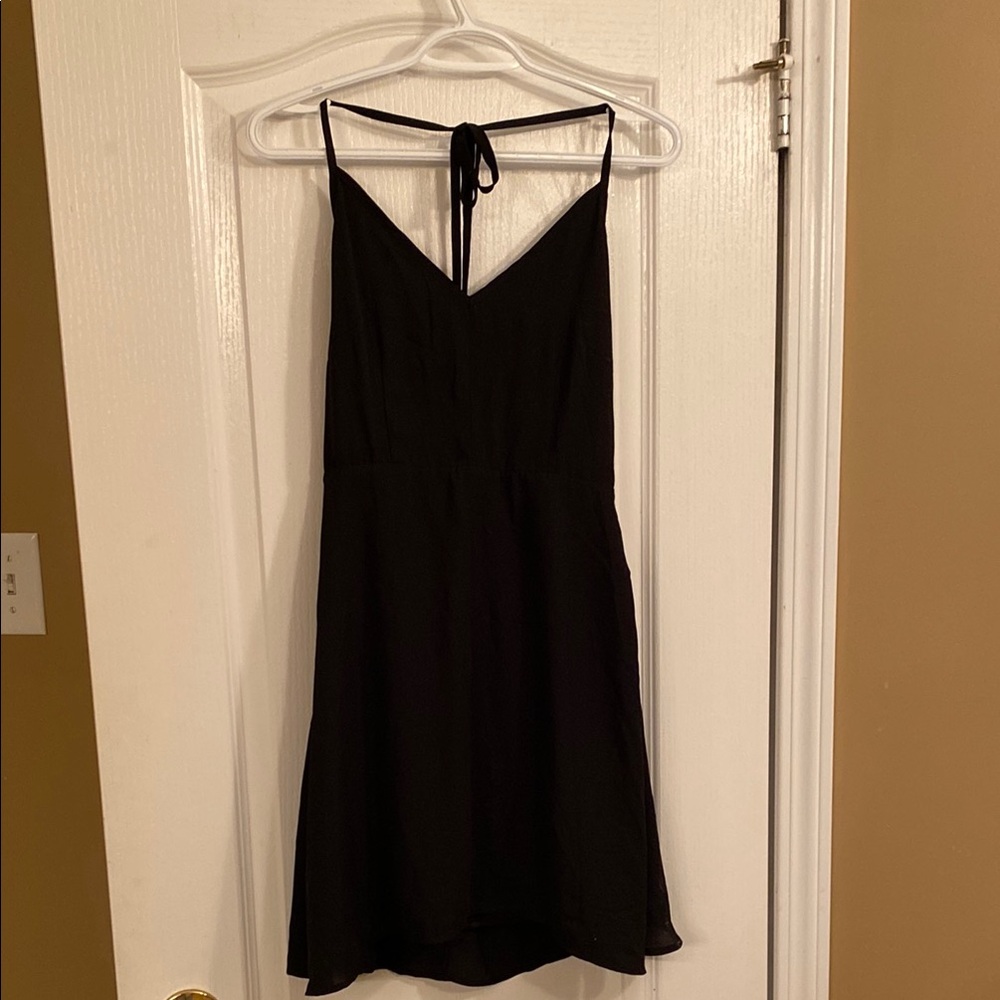 Elegant Black Halter Dress